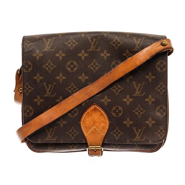 Louis Vuitton Brown Monogram Leather Cartouchiere GM Messenger Bag