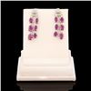 Image 1 : 4.85 ctw UNHEATED Purple Pink Kashmir Sapphire and 0.52 ctw Diamond Platinum Ear
