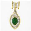 Image 1 : H. Stern 18K Gold 2.89 ctw Cabochon Emerald & Channel Diamond Enhancer Pendant