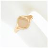 Image 3 : NEW Classic 14K Rose Gold Engraveable Oval Center Polished Petite Signet Ring