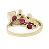 Image 6 : Antique Victorian 14k Yellow Gold 2.15 ctw Old Cut Garnet & Diamond Milgrain Rin