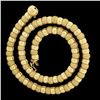 Image 4 : Milor Italian 18k Gold Alternating Brushed Ball Bead & Polished Link Necklace
