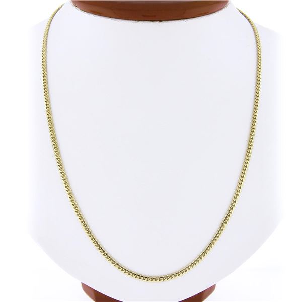 NEW Unisex 14k Yellow Gold 2.8mm Polished Cuban Curb Link 24" Chain Necklace