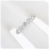 Image 3 : 18k White Gold 1.24 ctw Round Ideal Low Profile Diamond 5 Stone Stack Band Ring