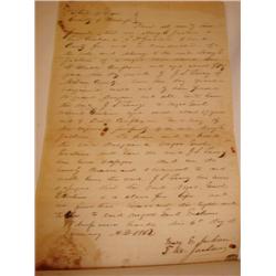 Orig. slave papers from Brenham Tx. 1862