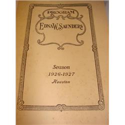 Season Program 1926-1927. Great ads!!!