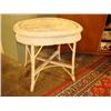 Image 1 : White wicker Victorian side table