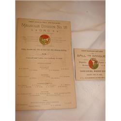 1894 Ball & Banquet Ticket & List