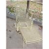 Image 1 : Yellow metal patio chair w/ foot piece