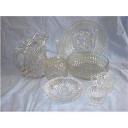 Glassware-etched, pressed & cut glass