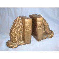Gold Praying Hands bookends