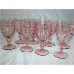 Set of 8 Rose Goblets