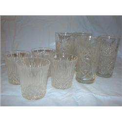 Set of 8 crystal glasses