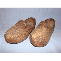 Pair of wooden shoes