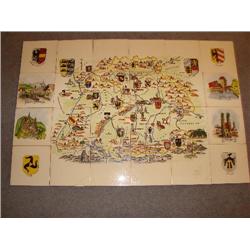 German painted tiles