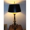 Image 1 : Large brass lamp w/black shade