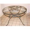 Image 1 : Wrought iron patio table w/glass top