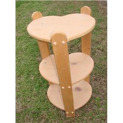 3 tier heart shape wood table
