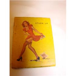 "Girlie" matchbook "Stuck Up" w/adv.