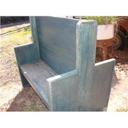 Double sided, solid oak bench