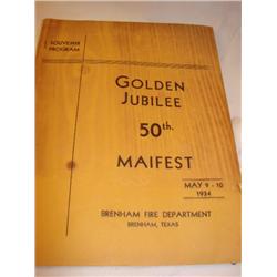 Brenham Fire Dept. Souvenir Program '34