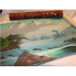 4 "Seasons" oil on canvas paintings