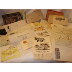 Old Calling Cards, & Telegraphs 1800's