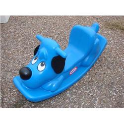 Little Tikes blue dog child's rocking toy