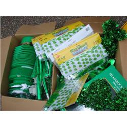 2 large boxes of St. Patty's Day décor.