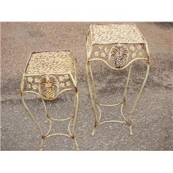 Pair of metal plant stand/tables