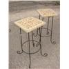 Image 1 : Pair of metal outdoor tables