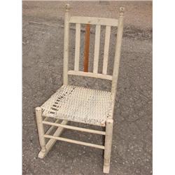 Painted Rocker w/woven seat