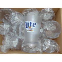 12 Plastic Miller Lite beer pitchers