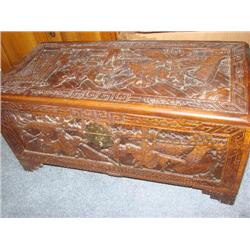 Ornate Carved Wood Chest