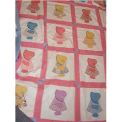 Sunbonnet Sue applique quilt top only