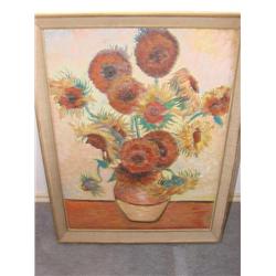 Oil on board Sunflower