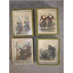 Set of 4 Flying Nun's-framed