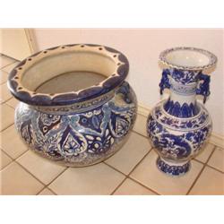 Blue & White large planter & vase