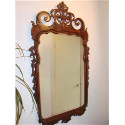Ornate wood frame mirror