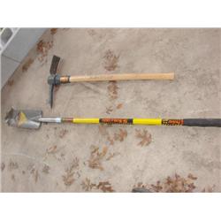 Yard tools-Pro Grip shovel, pic ax