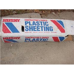 Large roll of Husky plastic sheeting