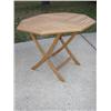 Image 1 : Solid teak patio table