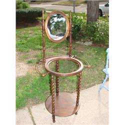 Barley Twist Pitcher Bowl Stand w/mirror