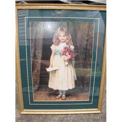 Gold frame child's print