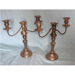 Pair of Silver Candelabras