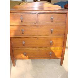 Inlayed trimmed 2 over 3 chest