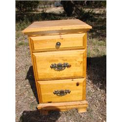 3 drawer maple nightstand