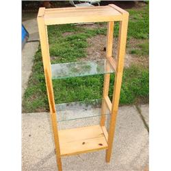 Wood/glass display shelf-great for booth!