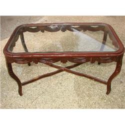 Glass top coffee table