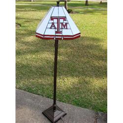 Texas A&M Stained Glass Floor Lamp